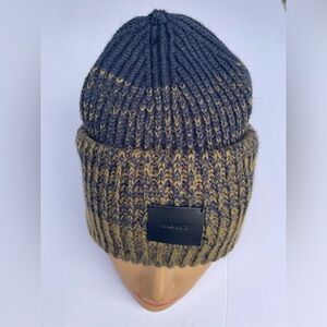 Stylish Knit Beanie in Dark Blue and Olive.
NWT 
MSRP $79